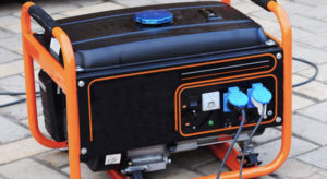 close up of portable generator
