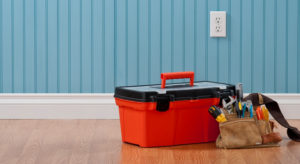 tool box and belt for home repairs