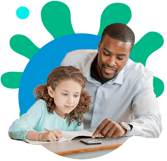 male teacher with student at desk