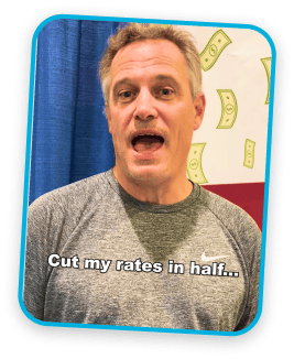 white male in mid sentence at teachers convention