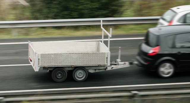 Trailer towed behind vehicle